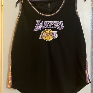 Lakers Black Tank Top with Logo